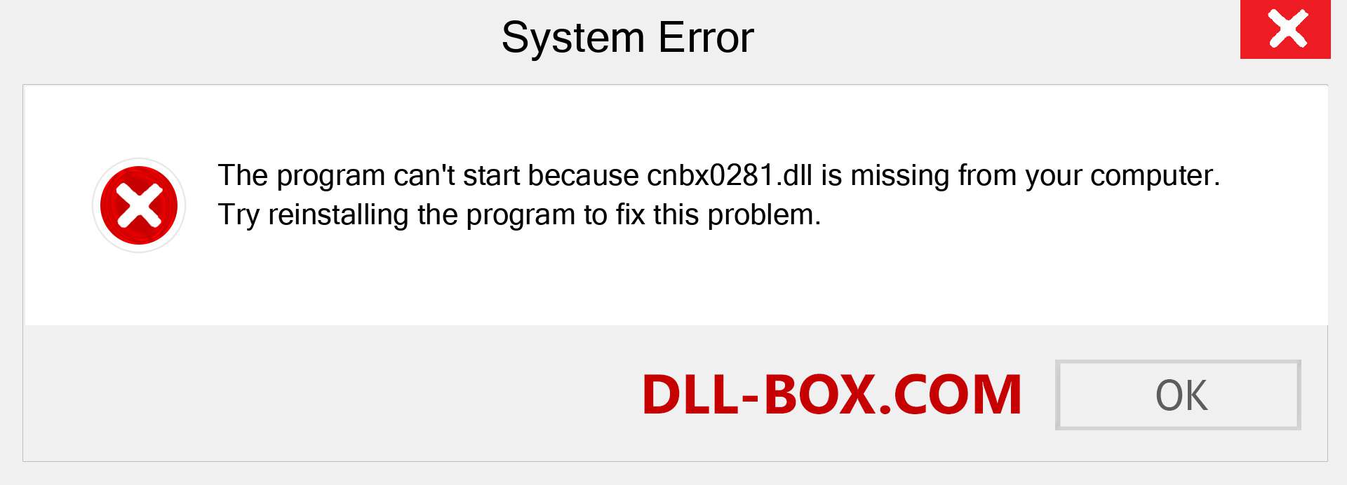  cnbx0281.dll file is missing?. Download for Windows 7, 8, 10 - Fix  cnbx0281 dll Missing Error on Windows, photos, images