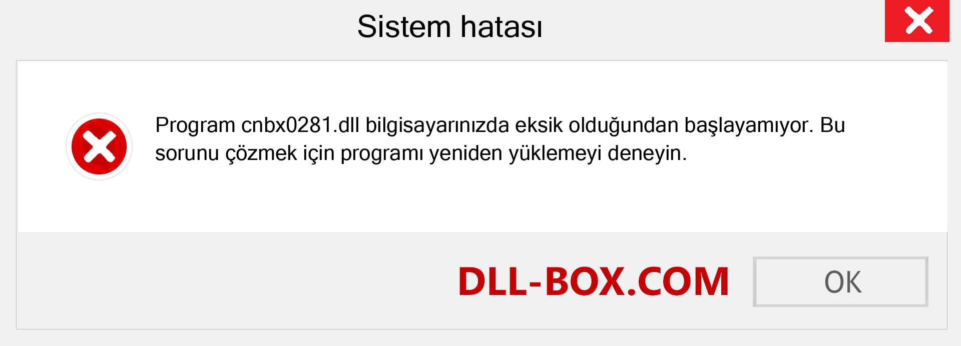 cnbx0281.dll dosyası eksik mi? Windows 7, 8, 10 için İndirin - Windows'ta cnbx0281 dll Eksik Hatasını Düzeltin, fotoğraflar, resimler